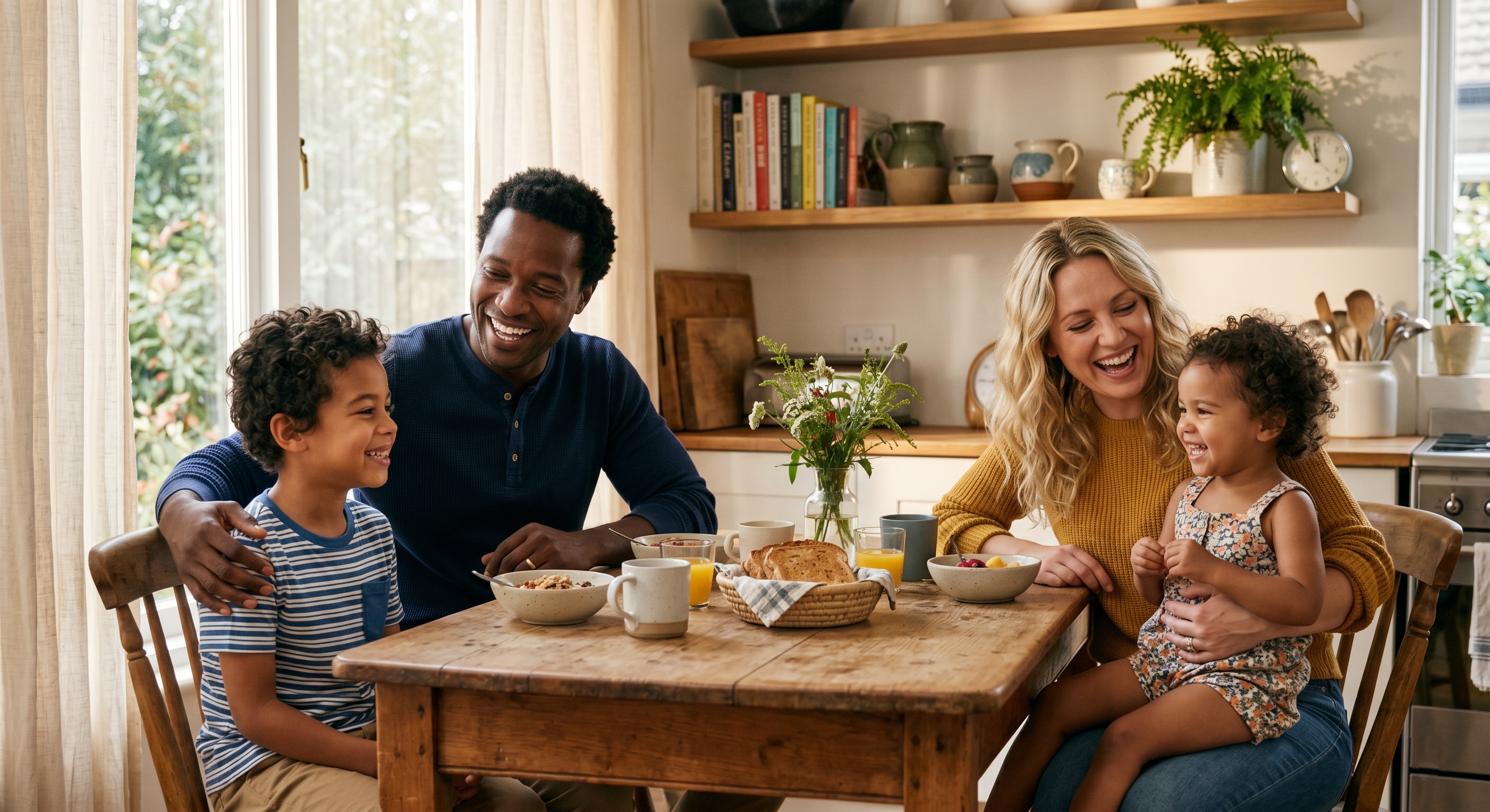 Family saving money on healthcare
